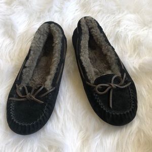 Ugg Black Moccasin Slippers